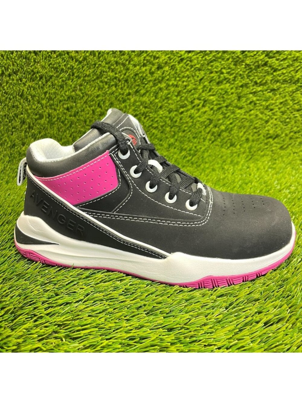 Avenger Reaction Womens Size 7.5 Black Pink Outdoor Safety Toe Working Boots